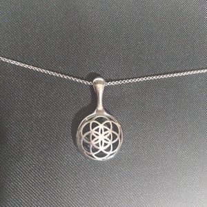 2 Seed of Life Sacred Geometry Silver Necklaces